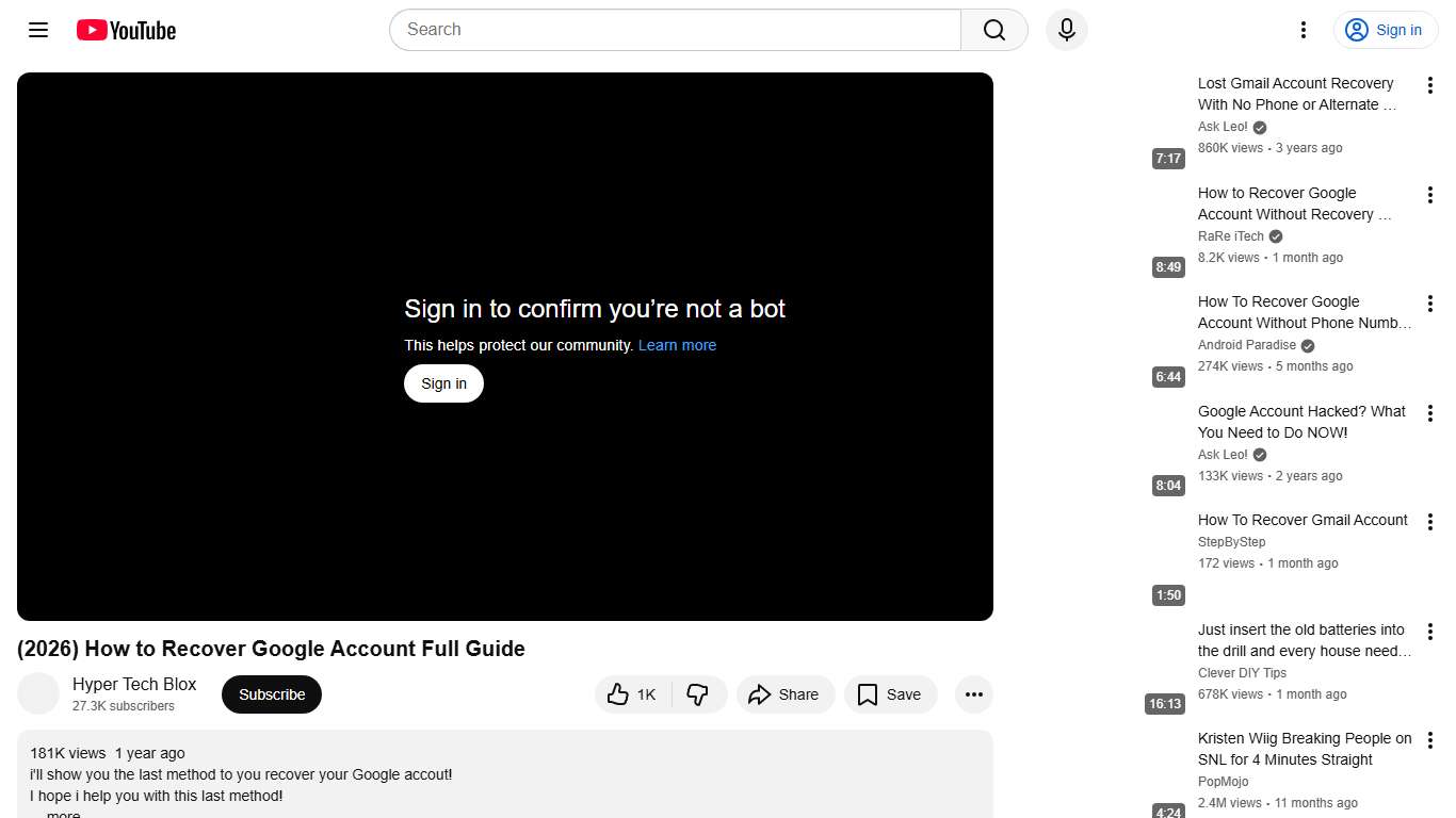 (2026) How to Recover Google Account Full Guide - YouTube